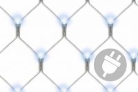 Plasă luminoasă cu LED-uri - 3x3m, 128 LED-uri, alb rece