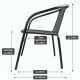 Scaun bistro de grădină, stivuibil, gri