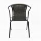 Scaun bistro de grădină, stivuibil, gri