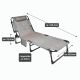 Șezlong pliabil, gri, 189,5 x 58,5 x 33,5 cm