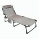 Șezlong pliabil, gri, 189,5 x 58,5 x 33,5 cm