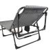 Șezlong pliabil cu pernă, gri, 189 x 63 x 34 cm