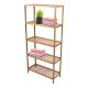 Raft din bambus, 5 rafturi, 60 x 26 x 130 cm