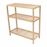 Raft din bambus, 3 polițe, 60 x 26 x 66 cm
