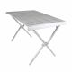 Masă de camping cu geantă, din aluminiu, gri, 108 x 71 x 72
