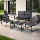 Set de grădină Astoria, set 4 piese cu structură din oțel, g