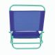 Scaun de plajă pliabil, PVC, albastru-verde.