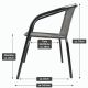 Scaun bistro de grădină, stivuibil, gri închis