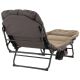 Sezlong de camping cu pernă, 175 x 65 cm, khaki
