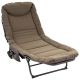 Sezlong de camping cu pernă, 175 x 65 cm, khaki