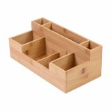 Organizator pentru birou, bambus, 30 x 15 x 11 cm.