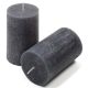 Set de lumânări rustice, 11,5 cm, Ø 6,8 cm, antracit, 6 buc