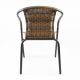 Scaun bistro de grădină, stivuibil, maro