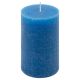 Set de lumânări rustice, 11,5 cm, Ø 6,8 cm, albastru, 6 buc.