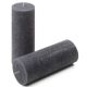 Set de lumânări rustice, 20 cm, Ø 7,5 cm, antracit, 2 buc