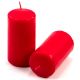 Set de lumânări cilindrice, 10 cm, Ø 5 cm, roșu, 24 bucăți