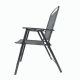 Scaun de grădină, pliabil, negru, 90,5 x 57 x 65,5 cm