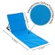 Saltea de plajă reglabilă cu spătar, albastră, 2 bucăți