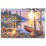 Pictură pe perete Sunset Canada, 4 LED-uri, 40 x 60 cm