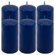 Set de lumânări pilon, 11,5 cm, Ø 6 cm, albastru, 6 buc.