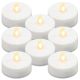Set lumânării pe baterii, cu temporizator, albe, 8 bu