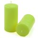 Set de lumânări pilon, 15 cm, Ø 7,5 cm, verde deschis, 4 buc