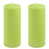 Set de lumânări , 25 cm, Ø 10 cm, verde deschis, 2 buc