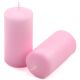 Set de lumânări cilindrice, 10 cm, Ø 5 cm, roz, 8 buc.