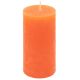 Set de lumânări rustice, 10 cm, Ø 5 cm, portocaliu, 16 buc