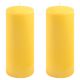 Set de lumânări , 25 cm, Ø 10 cm, galben, 2 buc
