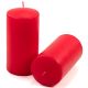 Set de lumânări pilon, 15 cm, Ø 7,5 cm, roșu, 4 bucăți
