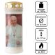 Set de lumânări funerare Papă Francisc, alb, 17 cm, 10 buc.