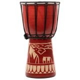 Tambur pentru copii Djembe, elefant, realizat manual, 30 cm