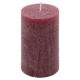 Set de lumânări rustice, 11,5 cm, Ø 6,8 cm, burgundy, 12 buc