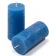 Set de lumânări rustice, 10 cm, Ø 5 cm, albastru, 8 buc