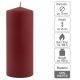 Set de lumânări, 25 cm, Ø 10 cm, burgundy, 4 buc