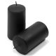 Set de lumânări cilindrice, 10 cm, Ø 5 cm, negru, 8 buc.