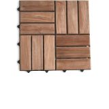 11 plăci de podea din lemn de tec, 1m², plăci din lemn pentr