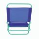 Set de scaune de plajă pliabile, PVC, albastru - verde, 2 bu