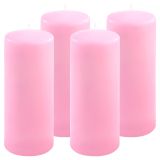 Set de lumânări  25 cm, Ø 10 cm, roz, 4 buc
