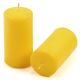 Set de lumânări pilon, 10 cm, Ø 5 cm, galben, 8 buc.