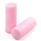 Set de lumânări tip pilon, 20 cm, Ø 7,5 cm, roz, 4 buc