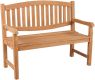 Bancă de 2 locuri DIVERO, lemn de tec tratat, 120 cm.