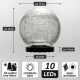 Lumina solară forma de glob de sticlă 10 LED-uri, multicolor