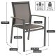 Set de scaune de grădină, gri, 90 x 56,5 x 59,5 cm, 4 b
