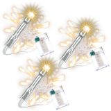 Set de lanțuri LED de Crăciun, 30 LED-uri, alb cald, 3 buc