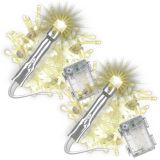 Set de lanțuri LED de Crăciun, 100 LED-uri, alb cald, 2 buc