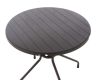 Masă rotundă exterior, 80 cm, oțel și plastic, maro, rezistă