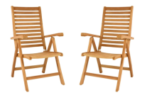 Set scaune tec reglabile Divero, 2 bucăți, pentru exterior
