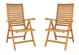 Set scaune tec reglabile Divero, 2 bucăți, pentru exterior